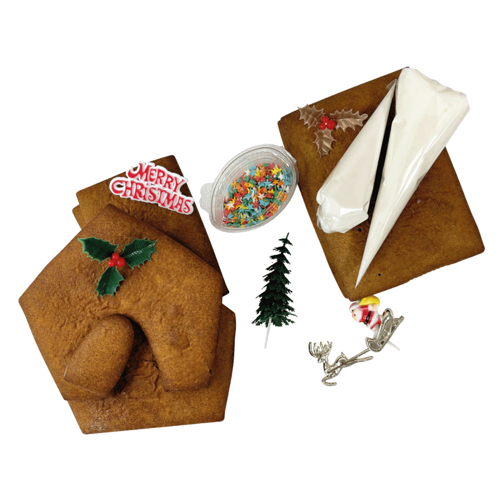 GINGERBREAD HOUSE KIT BOX (1 SET GINGERBREAD HOUSE, ROYAL ICING ...
